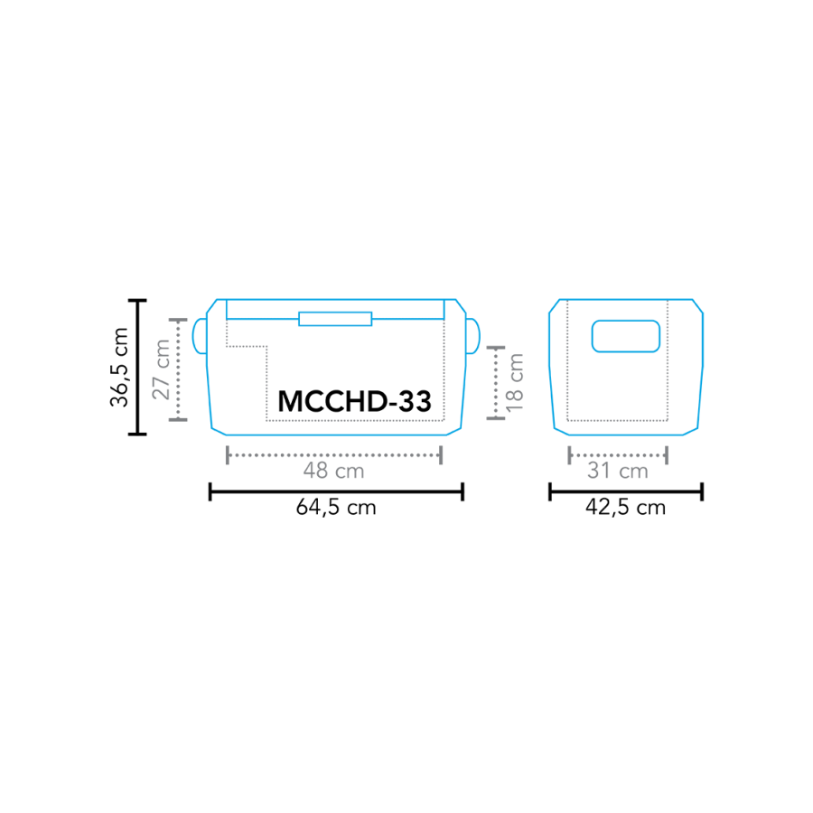 Nevera portátil con compresor MCCHD-33 AC/DC