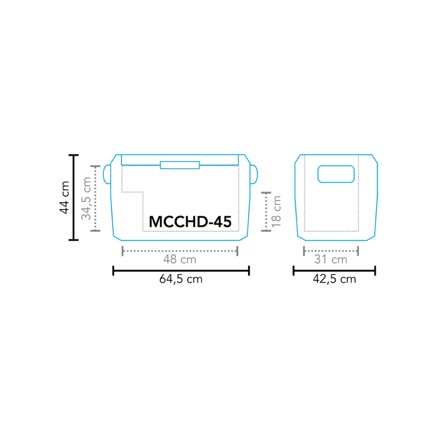 Nevera portátil con compresor MCCHD-45 AC/DC