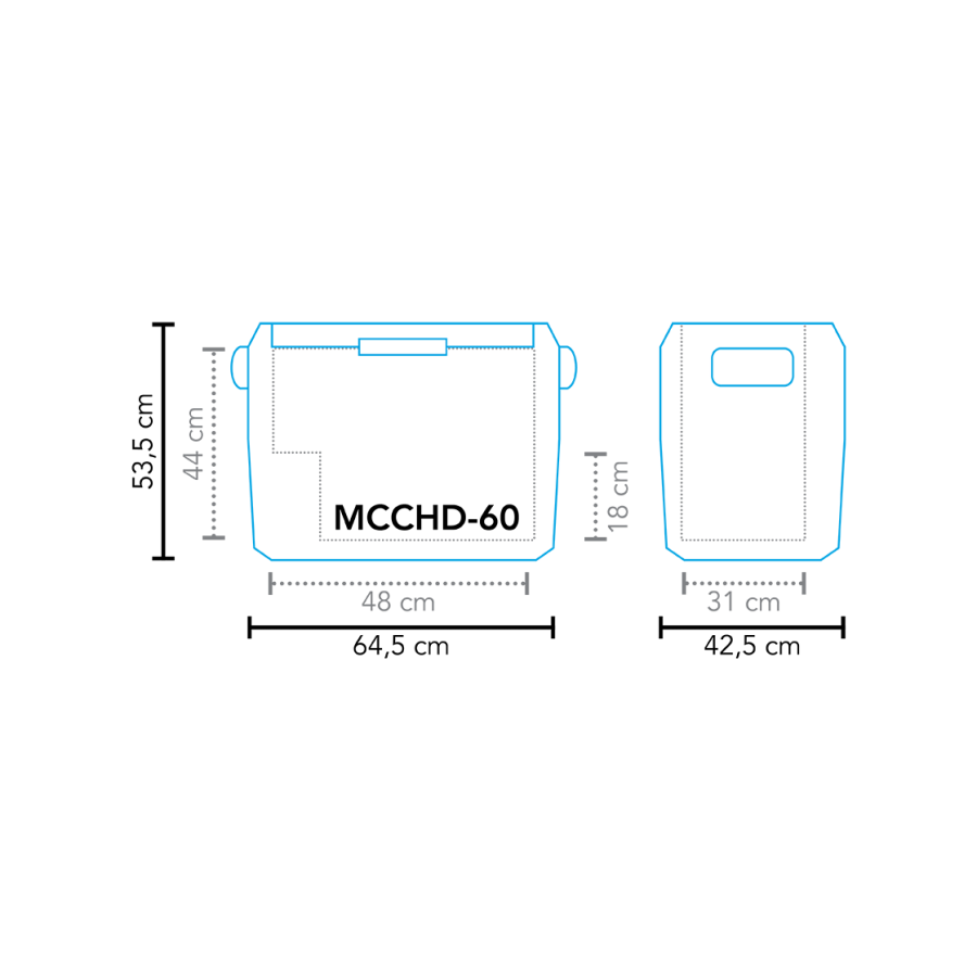 Nevera portátil con compresor MCCHD-60 AC/DC