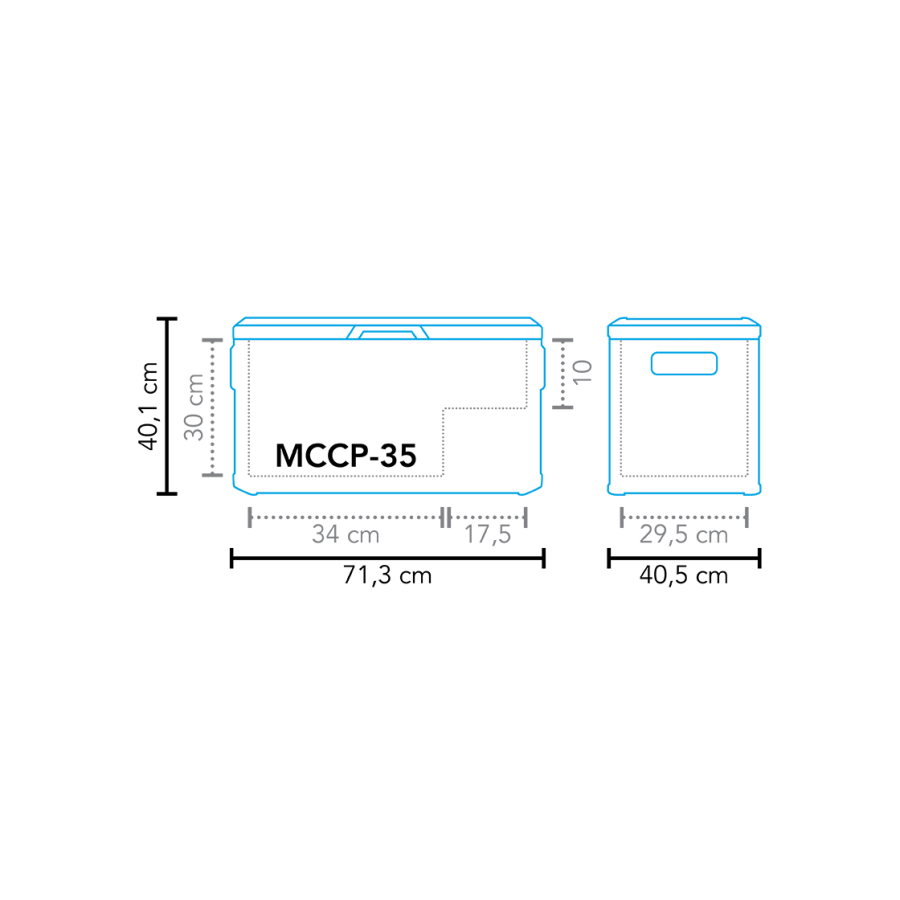 Nevera portátil con compresor MCCP-35 AC/DC